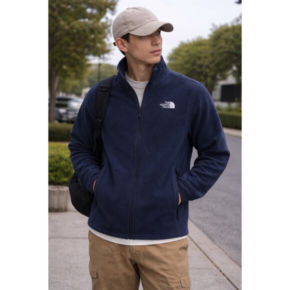 The North Face Other - The North Face Fleece Jacket Full Zip Navy Blue Mens XL Outdoor Cozy